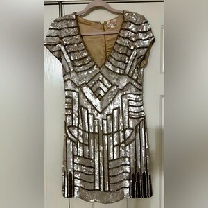 Parker art deco sequin mini dress . Size S
